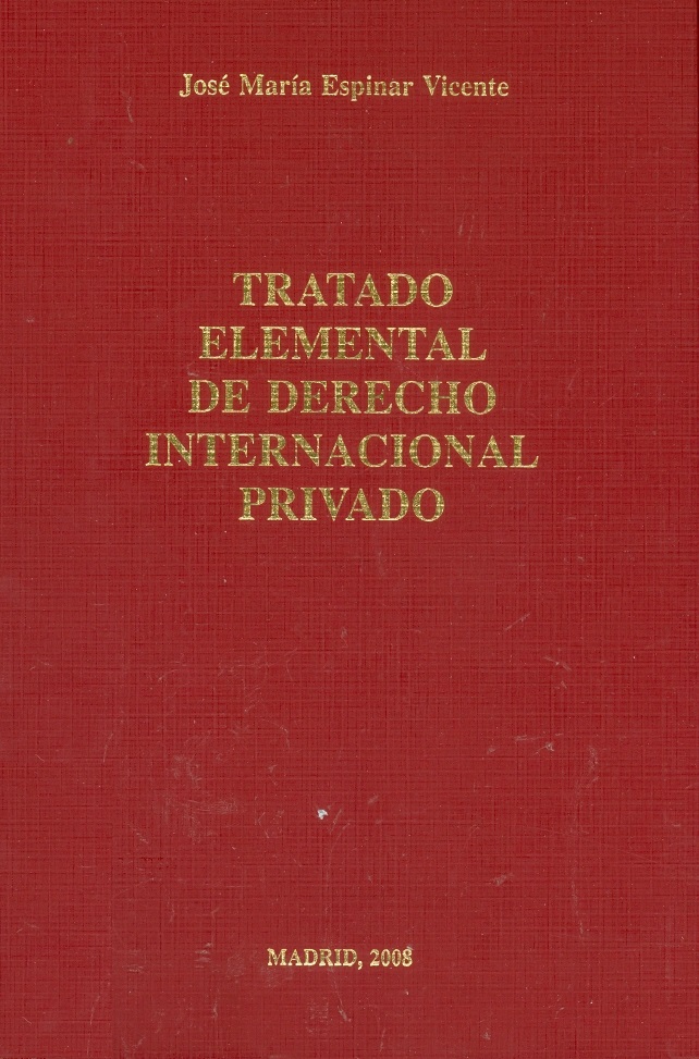 Imagen de portada del libro Tratado elemental de derecho internacional privado