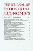 Imagen de portada de la revista Journal of industrial economics