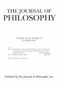 Imagen de portada de la revista Journal of philosophy