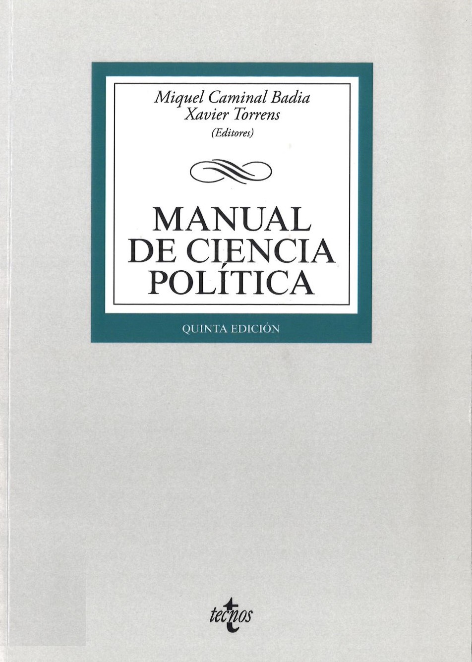 Imagen de portada del libro Manual de ciencia política