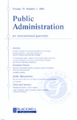 Imagen de portada de la revista Public administration