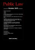 Imagen de portada de la revista Public law