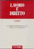 Imagen de portada de la revista Lavoro e diritto