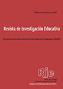 Imagen de portada de la revista Revista de investigación educativa, RIE
