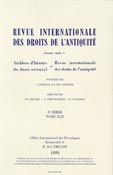 Imagen de portada de la revista Revue internationale des droits de l'antiquité