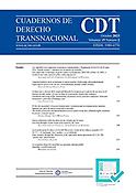 Imagen de portada de la revista Cuadernos de derecho transnacional