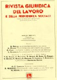 Imagen de portada de la revista Rivista giuridica del lavoro e della previdenza sociale