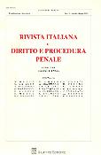 Imagen de portada de la revista Rivista italiana di diritto e procedura penale