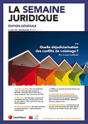 Imagen de portada de la revista La Semaine Juridique