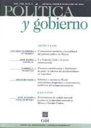 Imagen de portada de la revista Política y gobierno