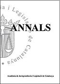 Imagen de portada de la revista Annals de l'Acadèmia de Jurisprudència i Legislació de Catalunya