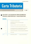 Imagen de portada de la revista Carta tributaria. Monografías