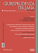 Imagen de portada de la revista Giurisprudenza Italiana