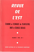 Imagen de portada de la revista Revue de l'Est