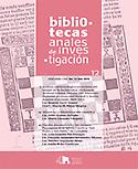 Imagen de portada de la revista Bibliotecas. Anales de Investigación
