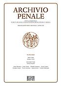 Imagen de portada de la revista Archivio penale