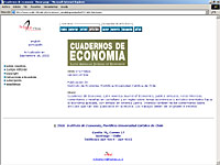 Imagen de portada de la revista Cuadernos de economía