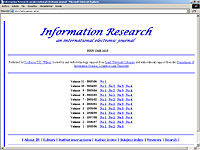 Imagen de portada de la revista Information Research