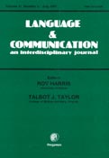 Imagen de portada de la revista Language and communication