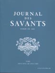 Imagen de portada de la revista Journal des savants