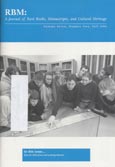 Imagen de portada de la revista RBM : A Journal of Rare Books, Manuscripts, and Cultural Heritage